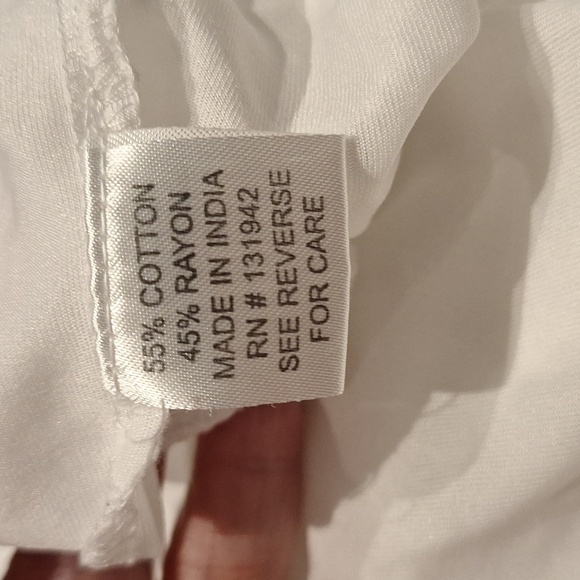 CC Chic Collection Beach Dress White With Blue Embroidery Mini Length Size XL - Picture 9 of 10